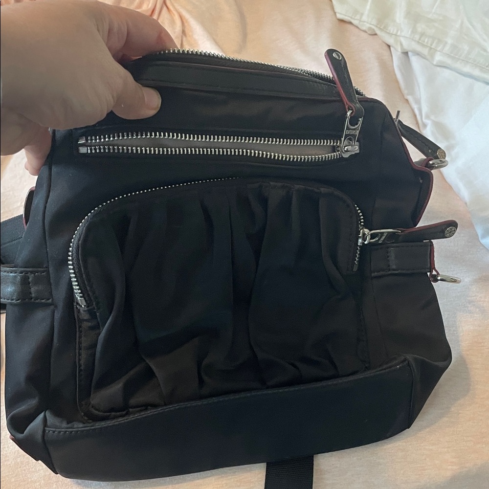 MZ Wallace Black Crossbody Bag with Silver Hardware
